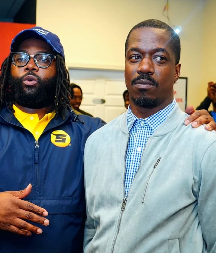 Bobby Christian in Eastside Colts colours at a community event in Detroit